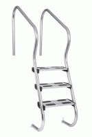 Komfortos létra feszített víztükrű medencéhez, karimakészlet nélkül