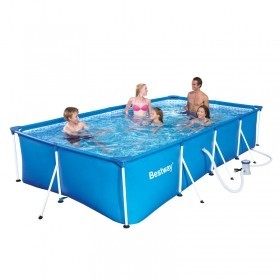 FLORIDA 400x211x81 cm szögletes fémvázas medence szett