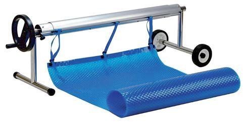 KO acél csörlő medence takarókhoz, 3,7-5,4 m teleszkópos, mobil