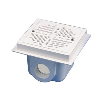 Fenékürítő betonos 200 x 200mm D75 ragasztós csatlakozóval