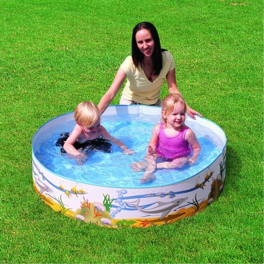 Medence merev falú delfines 122x25 cm