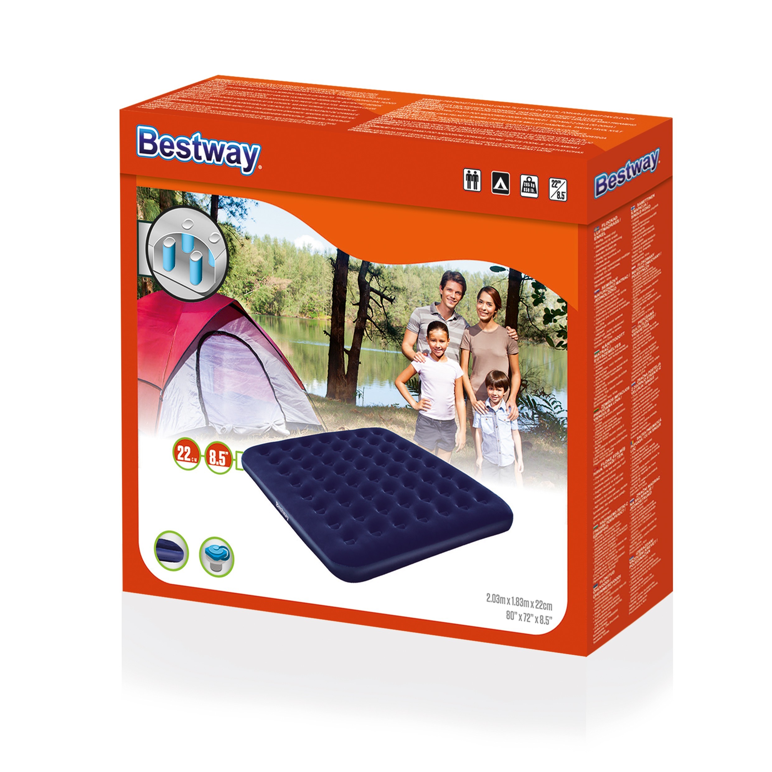 Plüss matrac kék 203x185 cm