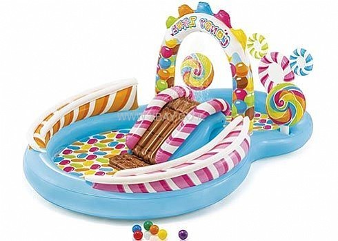 Cukorkás játszó medence 295 x 191 x 130 cm