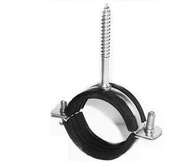 Csőtartó gumis bilincs tőcsavarral D40