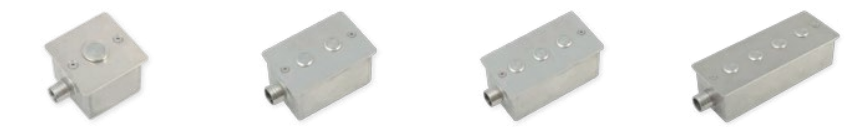 Beépítő inox doboz 3 piezo kapcsolóhoz