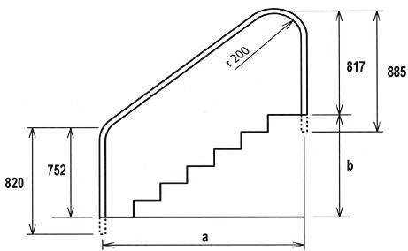 Korlát FX-05, 915 x 1524mm AISI316