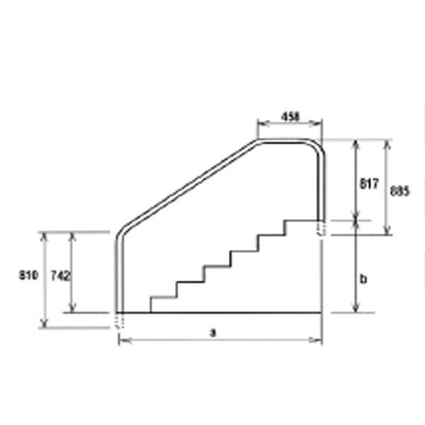 Korlát FX-05, 1169 x 1829mm AISI316