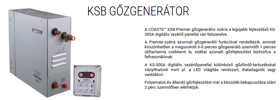 Gőzgenerátor KSB-60  6kW 400V
