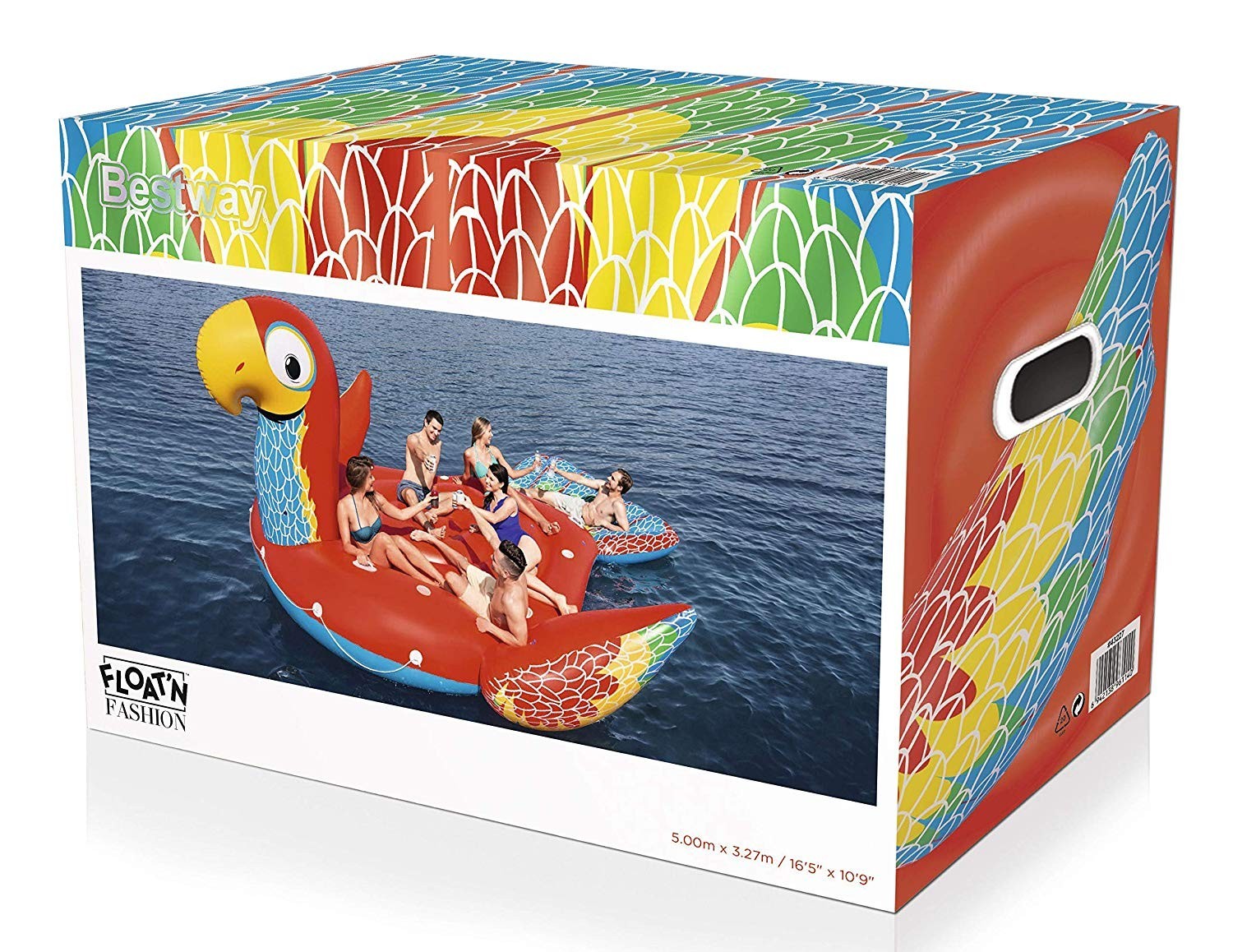 BESTWAY felfújható hatszemélyes úszósziget, papagáj alakú, 230 x 180cm – galéria