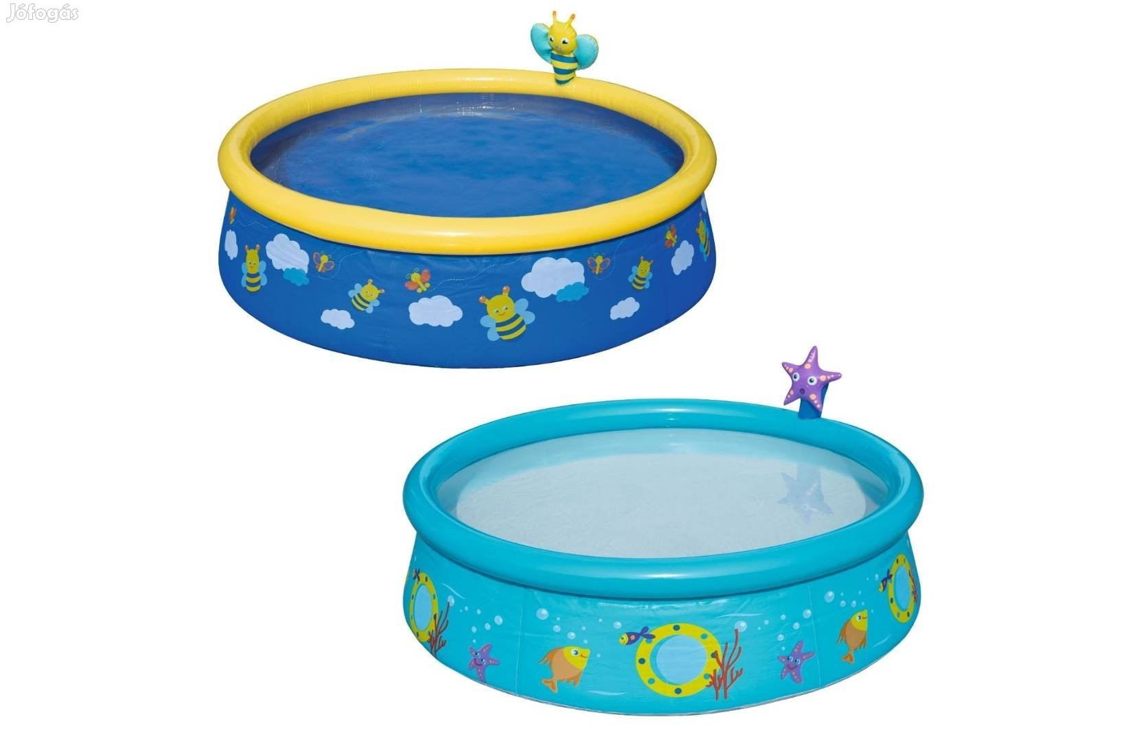 Felfújható peremű medence csillag vagy méhecske alakú zuhanyzóval 152*38 cm Bestway
