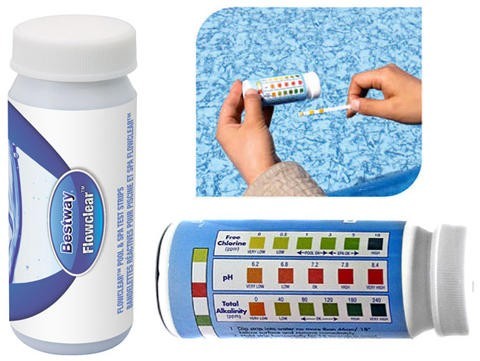 Bestway Swim Doctor 3 az 1-ben hagyományos és masszázs medence tesztcsík 50db