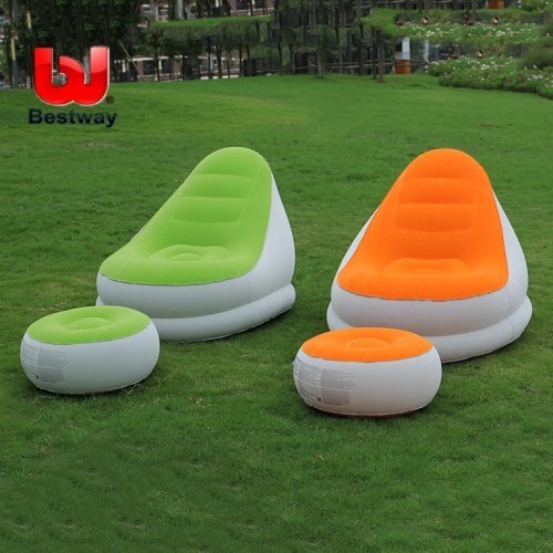 Bestway felfújható fotel lábtartóval narancs / zöld – galéria