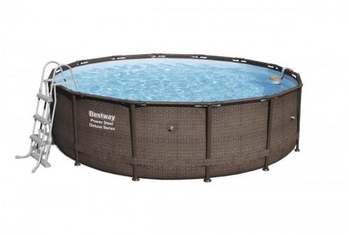 Bestway 56664 kerti medence Fémvázas medence Kerek 13030 L Barna – galéria