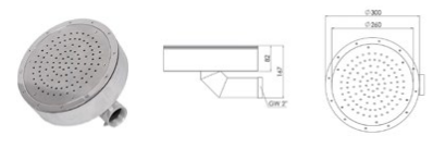 Pezsgőlap fóliás medencéhez, AISI304