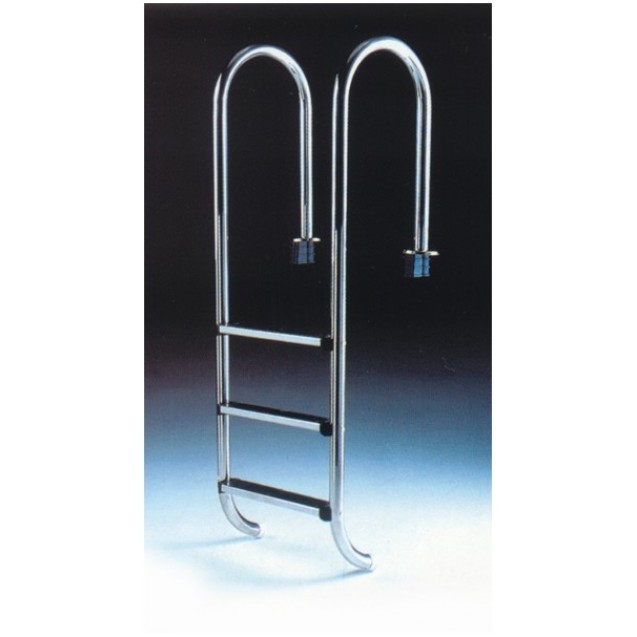 Két fokos medence létra, függőleges kapaszkodóval, KO