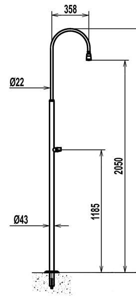 Hidegvizes zuhany csuklós fejjel – galéria