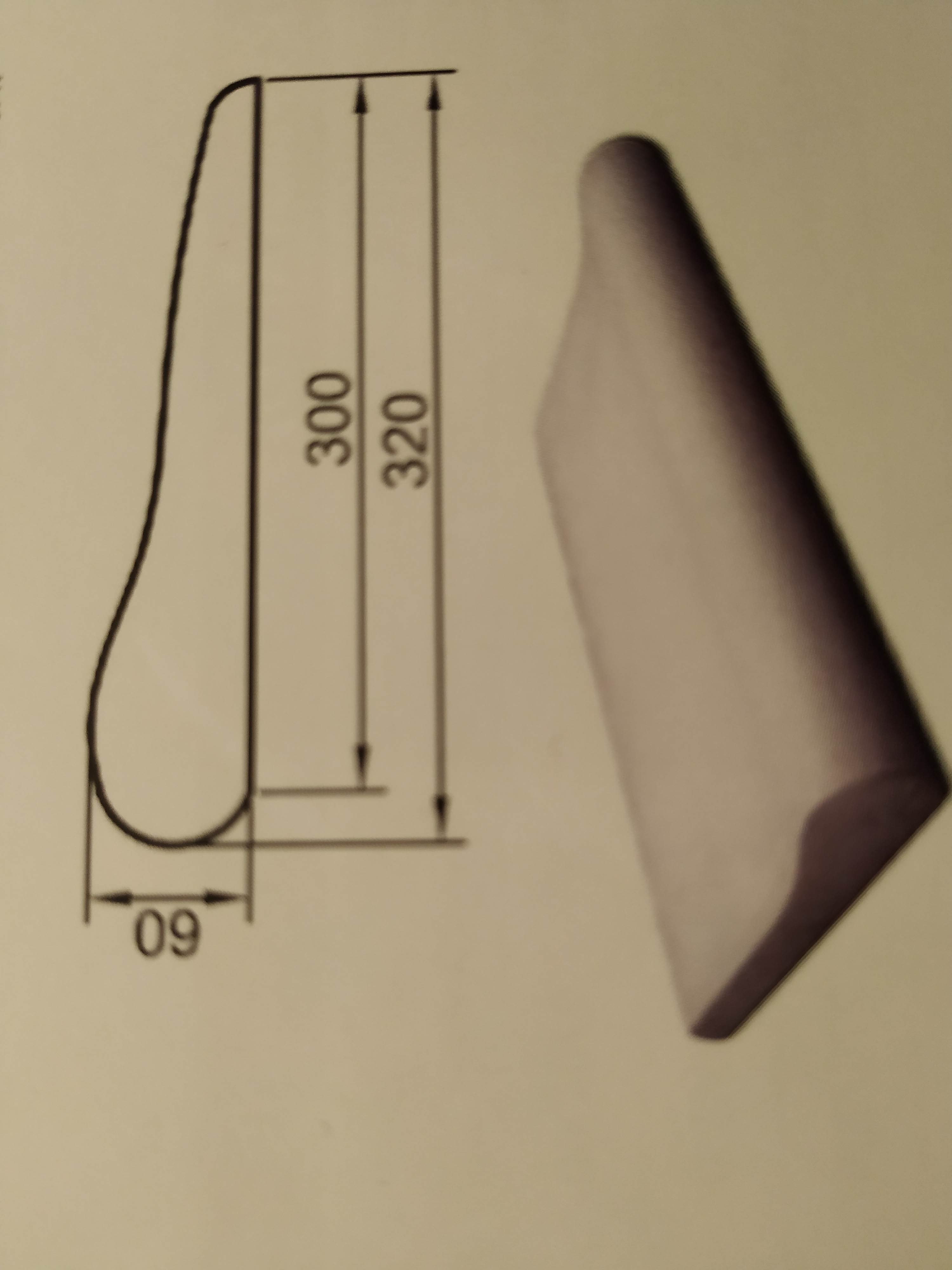 Hullámos szegélykő negatív sarok, homogén fehér