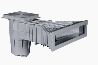 Szkimmer fóliás, szürke WIDE XXL 6/4" BM / D50