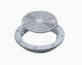 Fenékürítő fóliás szürke O200MM 2"