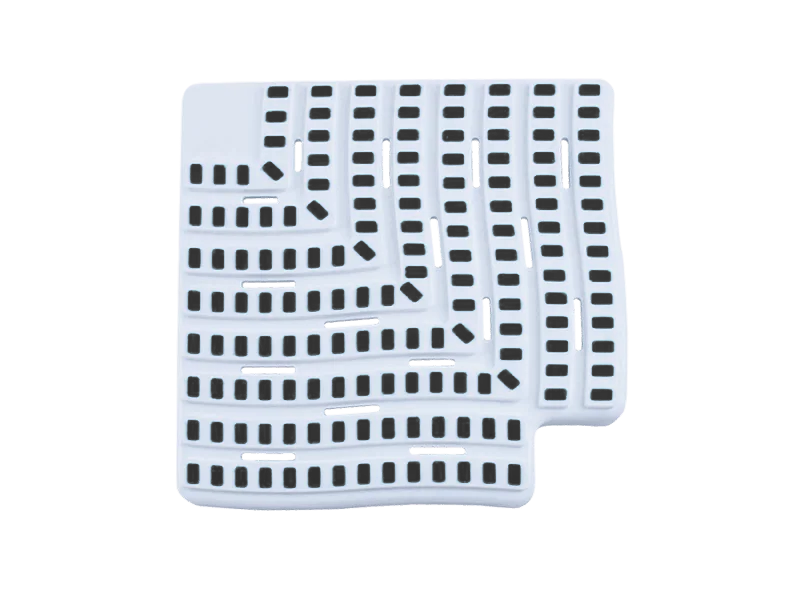 Túlfolyó sarok elem Antracit 90° 25cm