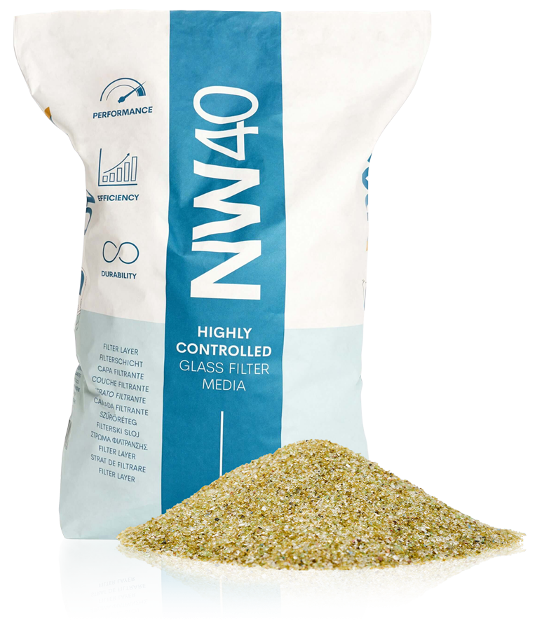 Szűrő üveg NW40 1,5mm-2,5mm