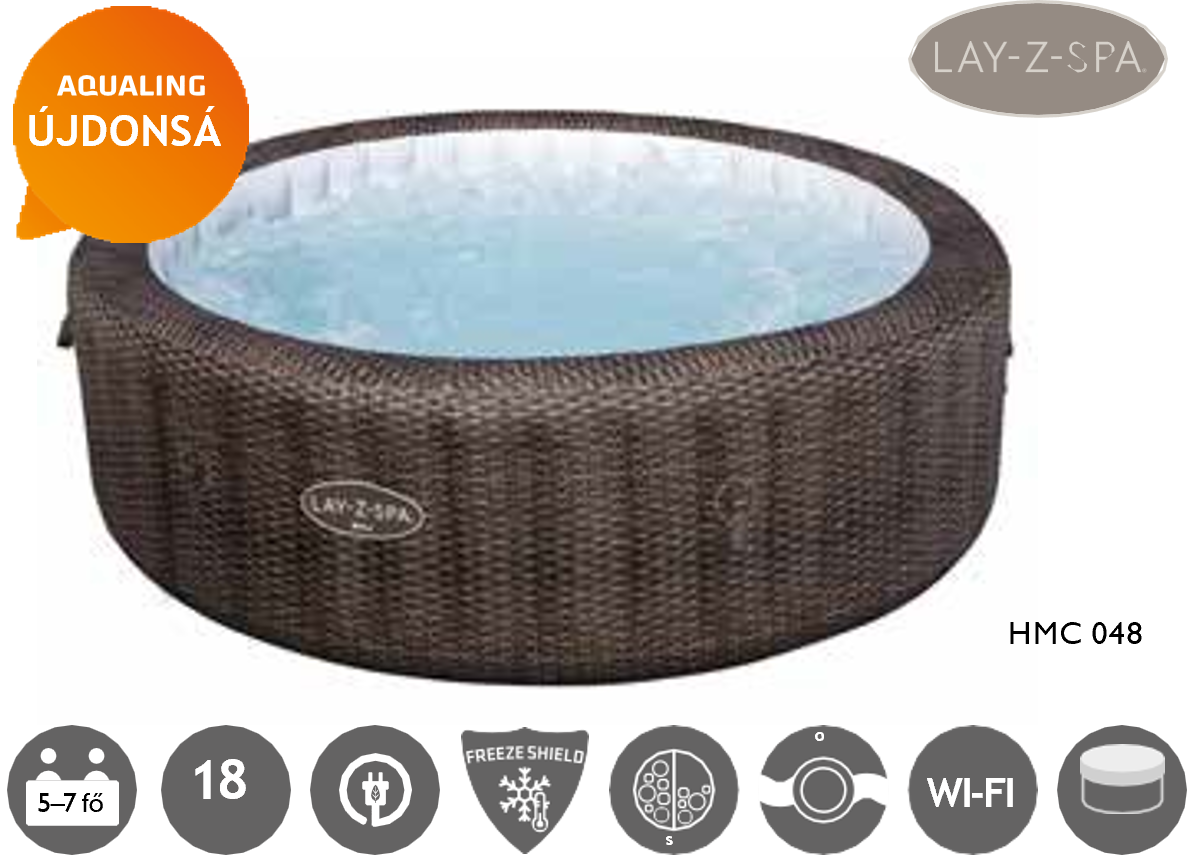 Bali Airjet felfújható masszázsmedence 5-7 személyes Ø  216 × 71 cm