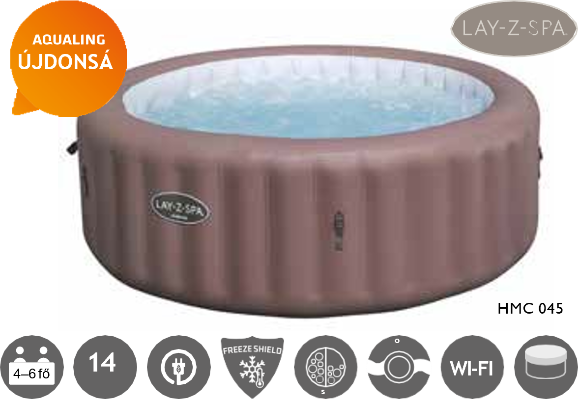 Hawaii Airjet felfújható masszázsmedence 4-6 személyes Ø 196 × 71 cm