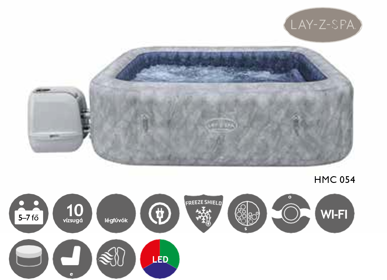 San Francisco Hydrojet masszázsmedence 230 × 230 × 71 cm