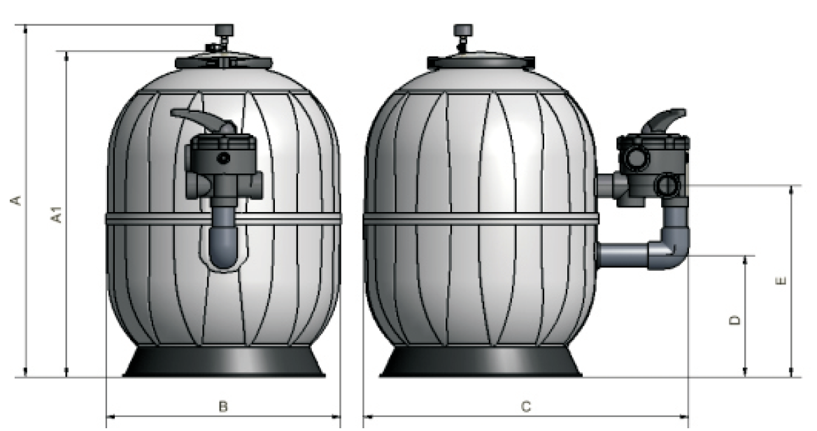 Aquarius SIDE Ø450 1 1/2" – galéria