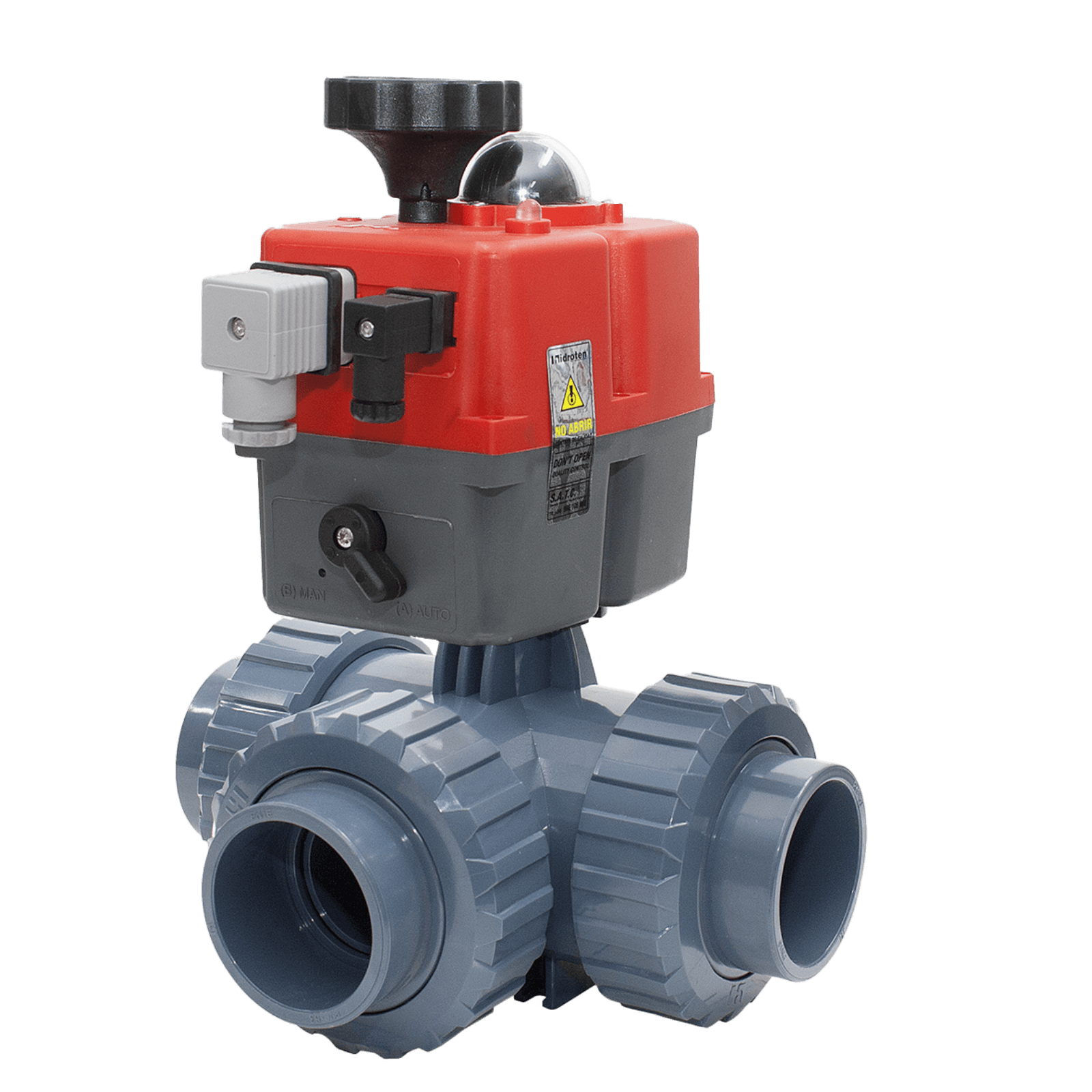 Motoros golyóscsap 3 utas PTFE "T" D63 – galéria