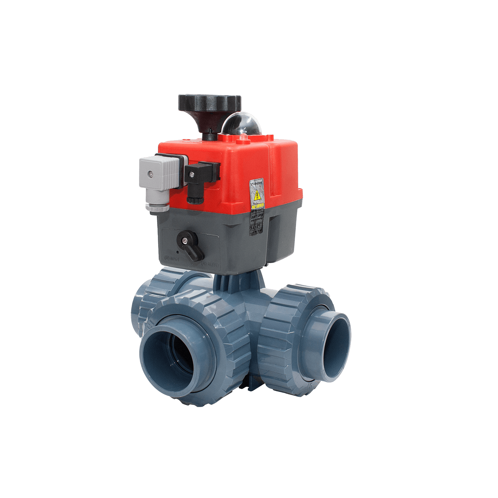 Motoros golyóscsap 3 utas PTFE "L" D063