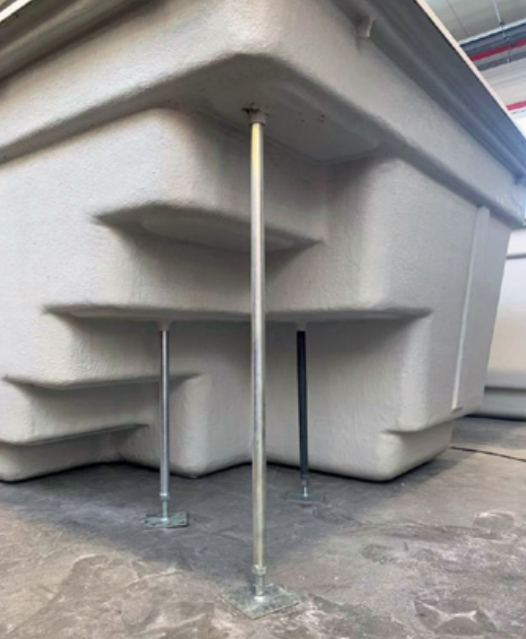 Acél medence támasz