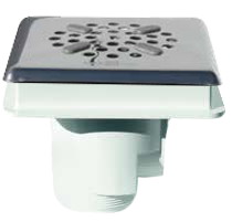 Fenékürítő betonos MTS rozsdamentes ráccsal 170x170mm D63 / 2" / 2 1/2"