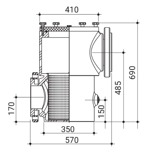 Előszűrő Gemas PE DN 125/125 20l – galéria