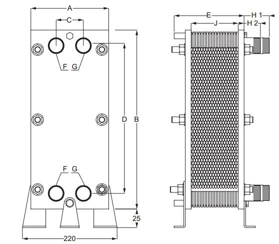 Lemezes hőcserélő Titanium X-PWT 407-Ti – galéria