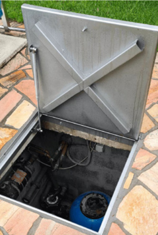 Aknafedél 800/25 teleszkópos AISI304