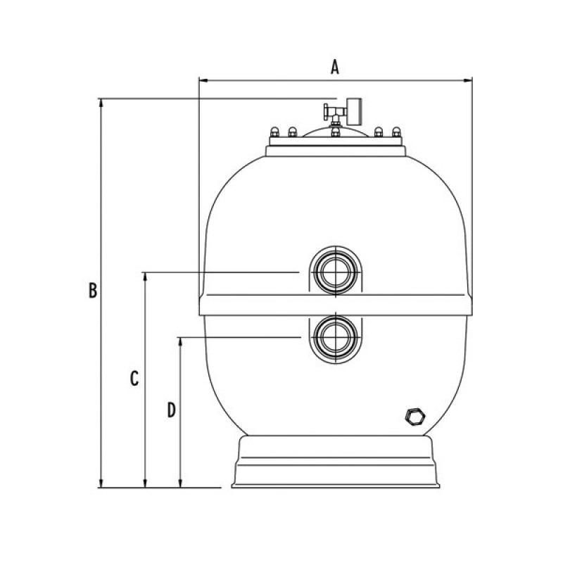 Üvegszálerősítéses poliészter tartály kezelőszeleppel D600 – galéria